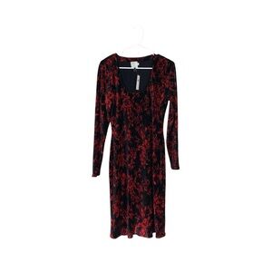NWT HD in Paris Anthropologie Dierdre Velvet Column Bodycon Dress size medium